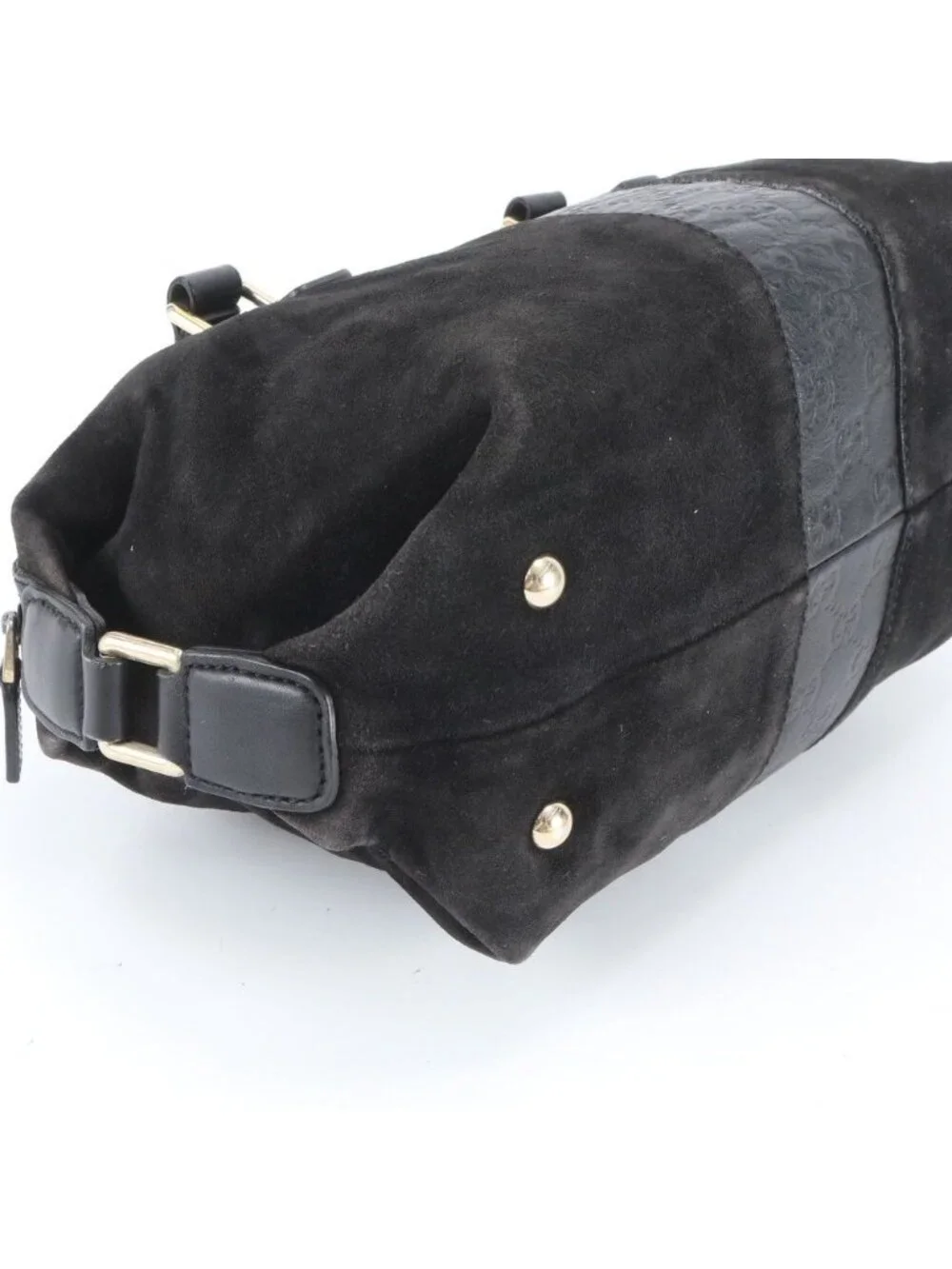 Gucci Guccissima Mini Boston Leather Handbag Tote Black Rbm - Picture 4 of 9